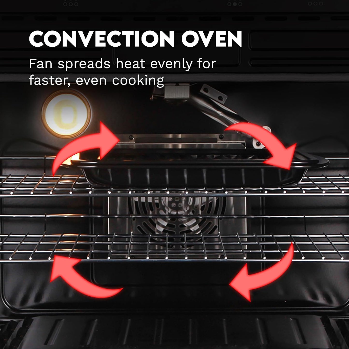 36 In. Lumin Coll 6.1 Cu Ft 6 Burner Gas Range, Convection, Stainless Steel | COS-GRC366KB Sealed Burners, Oven Fan Circulation, Cast Iron Grates, Digital Display with Timer, LP Convertible