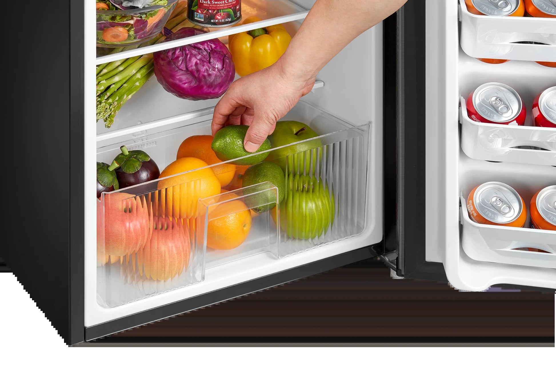 3.2 Cu Ft Two Door Mini Fridge with Freezer Stainless Steel - Energy Star Certified, Compact and Efficient for Dorms, Offices, and Small Spaces