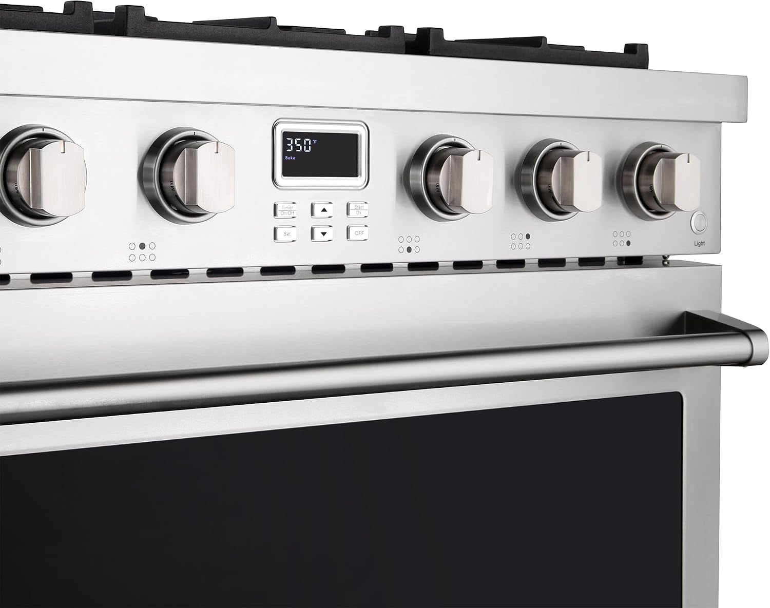 36 In. Lumin Coll 6.1 Cu Ft 6 Burner Gas Range, Convection, Stainless Steel |  COS-GRC366KB Sealed Burners, Oven Fan Circulation, Cast Iron Grates, Digital Display with Timer, LP Convertible