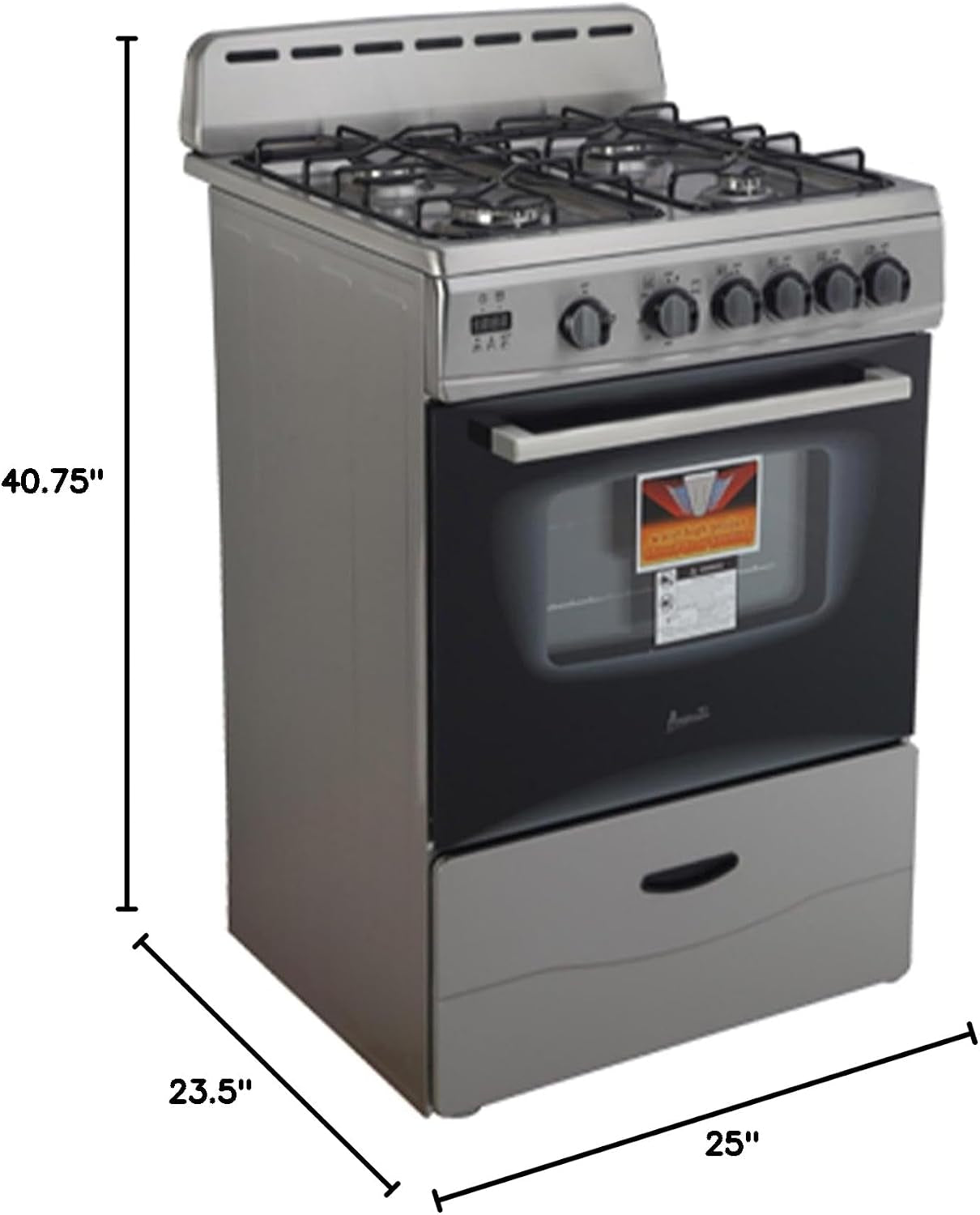 GR2414CW GR24 24" Compact Gas Range Oven, in White