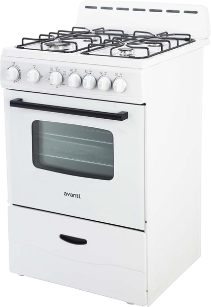 GR2414CW GR24 24" Compact Gas Range Oven, in White