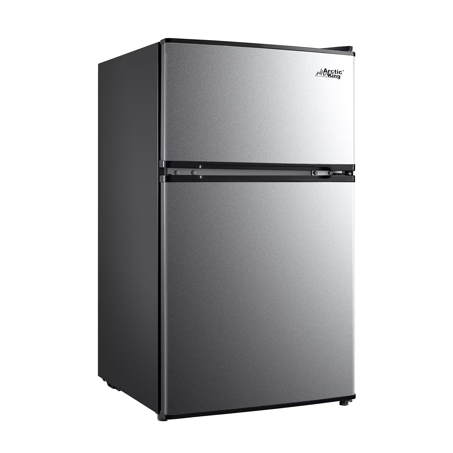3.2 Cu Ft Two Door Mini Fridge with Freezer Stainless Steel - Energy Star Certified, Compact and Efficient for Dorms, Offices, and Small Spaces